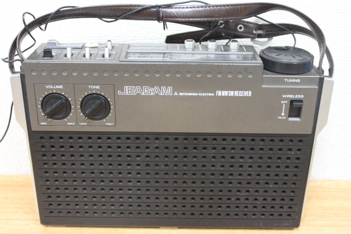 〇中古品 保管品 通電のみ確認済 MITSUBISHI 三菱 トランジスタラジオ JEAGAM FIC-304 オーディオ機器 FM MW SW/激安1円スタート_画像1