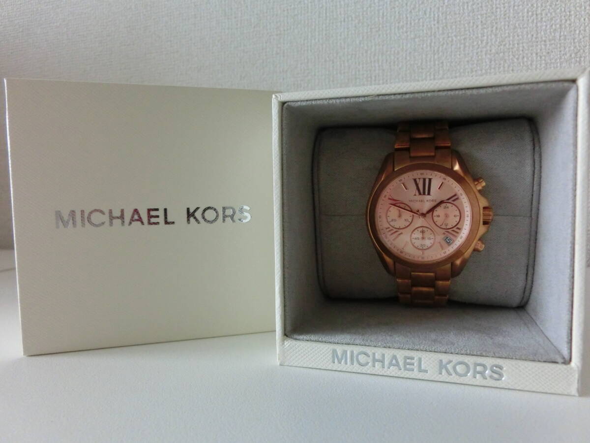 未使用品 保管品 動作確認済 MICHAEL KORS マイケルコース MK5799 ピンクゴールド 腕時計 レディース/激安1円スタートの画像1