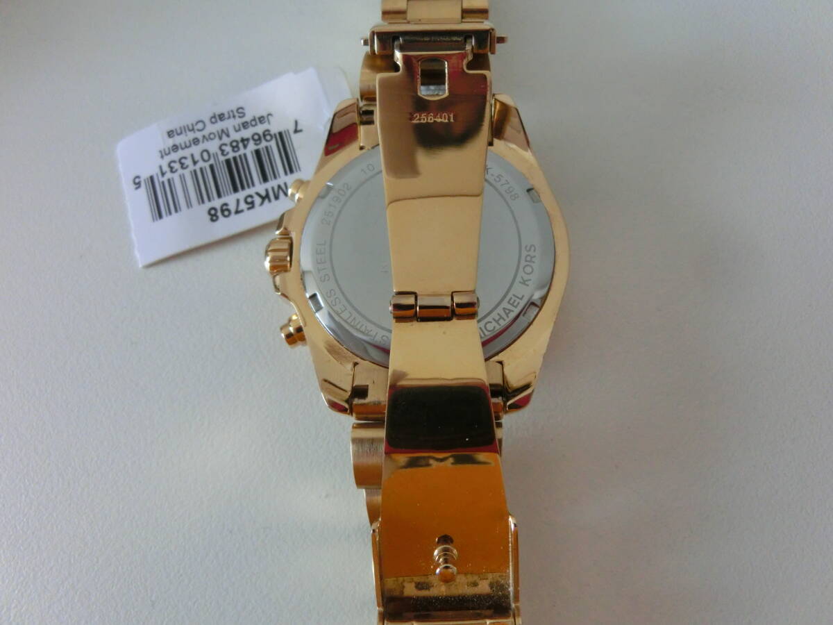 未使用品 保管品 動作確認済 MICHAEL KORS マイケルコース MK5798 ゴールド レディース 腕時計/激安1円スタートの画像8