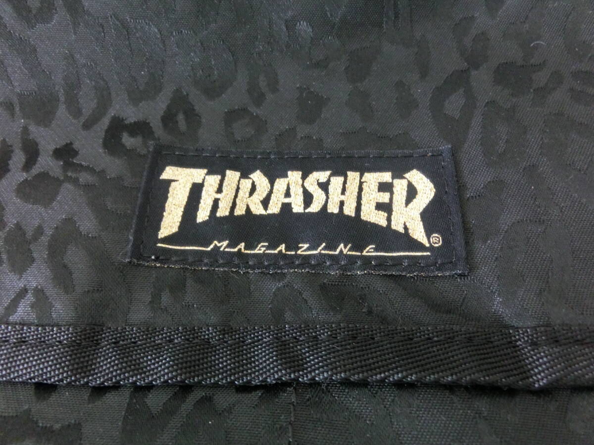  secondhand goods storage goods THRASHER Thrasher shoulder bag black leopard print / super-discount 1 jpy start 