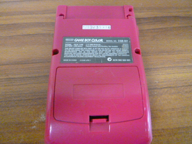 ☆②Nintendo/ニンテンドー/GAMEBOYCOLOR/ゲームボーイカラー/CGB-001/レッド/動作未確認/激安1円スタート☆ _画像7