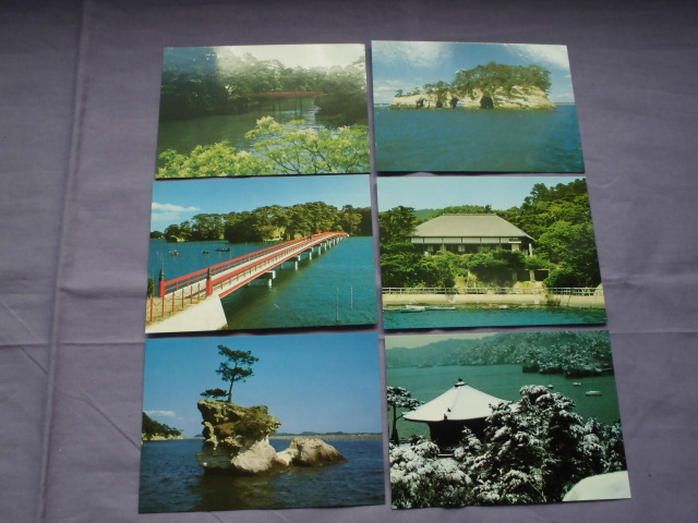 T4 松島めぐり イラストマップ付き 絵葉書 ポストカード の画像5