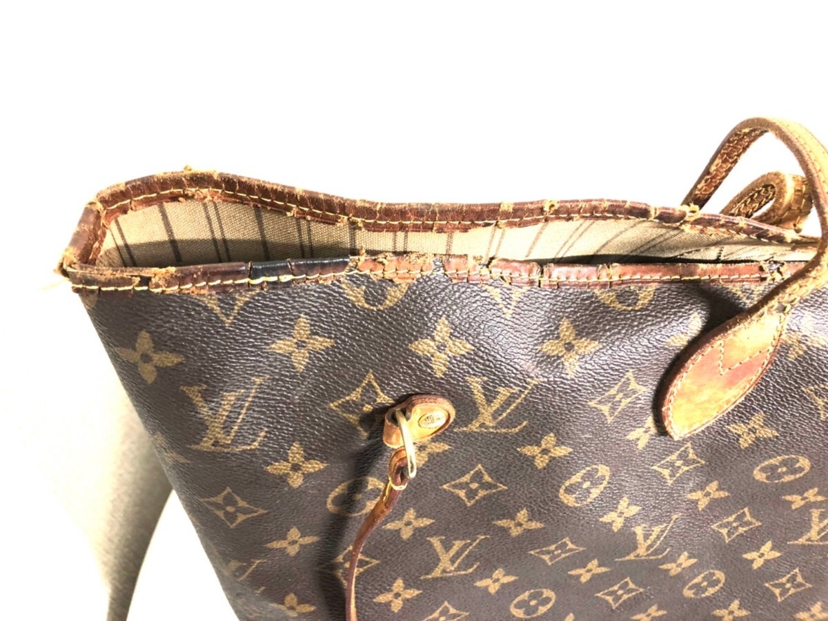 【ジャンク品】LOUIS VUITTON ルイヴィトン ネヴァーフルGM M40990 FL2097 モノグラム トートバッグ 肩掛けバッグ ブラウン系 _画像5