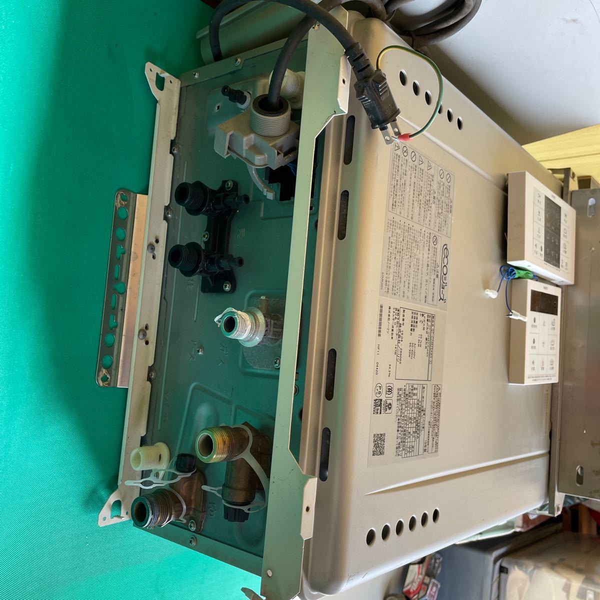 QW2947ガス風呂給湯器 LPガス用 NORITZ エコジョーズ GT-C2462(S)AWX 2019年製 リモコン付き 展示ホームからの動作品インボイス対応_画像5