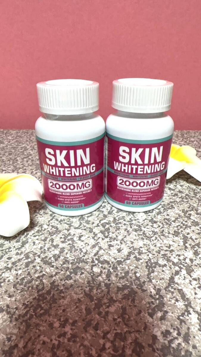 究極のアンチエイジング効果 美白・美肌を目指すサプリSKIN WHITENIG2000mg定価7800円 独自配合で胃酸で分解されないで腸まで届く２個_画像1