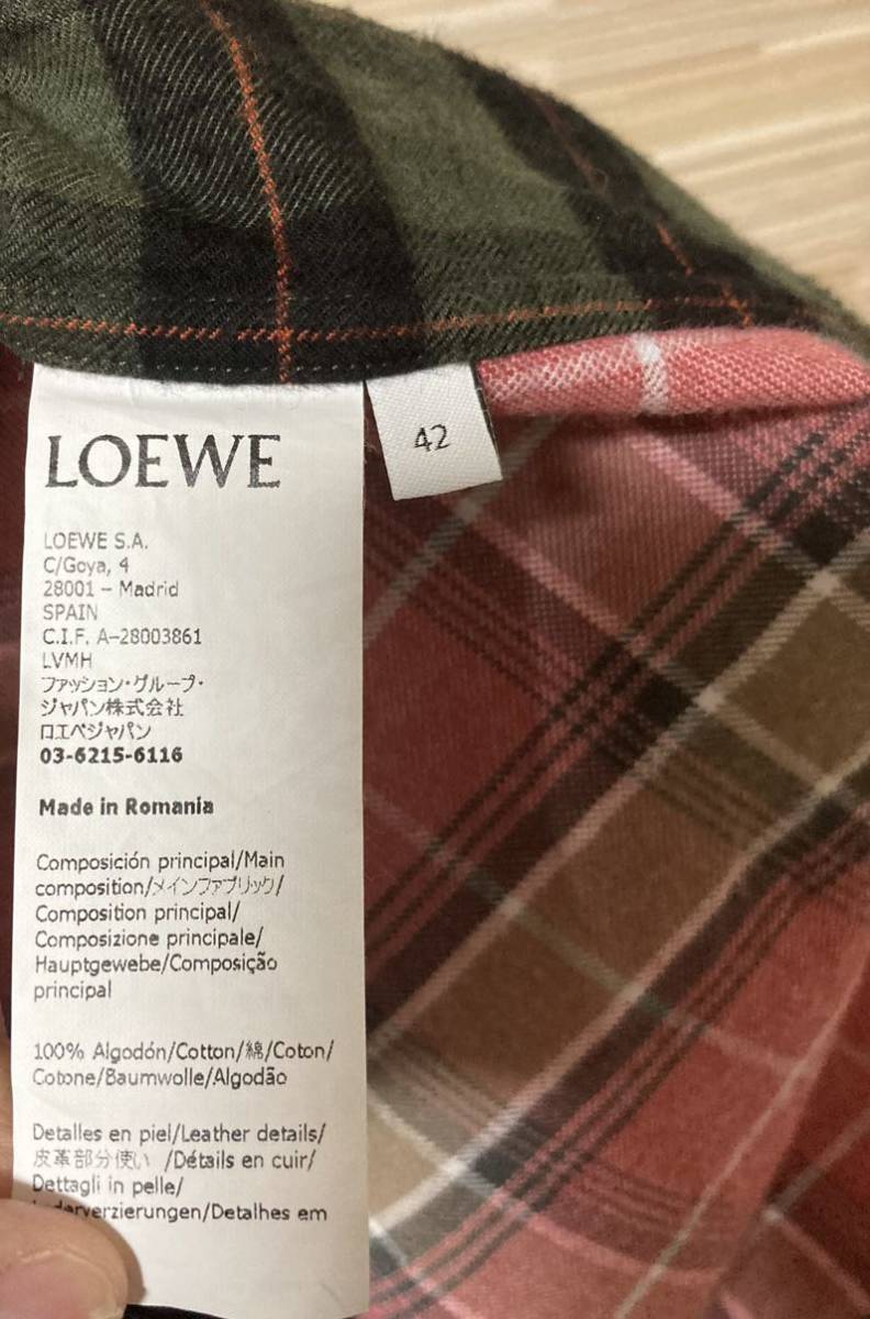 LOEWE（ロエベ）・アナグラムオーバーサイズフランネルチェックシャツ