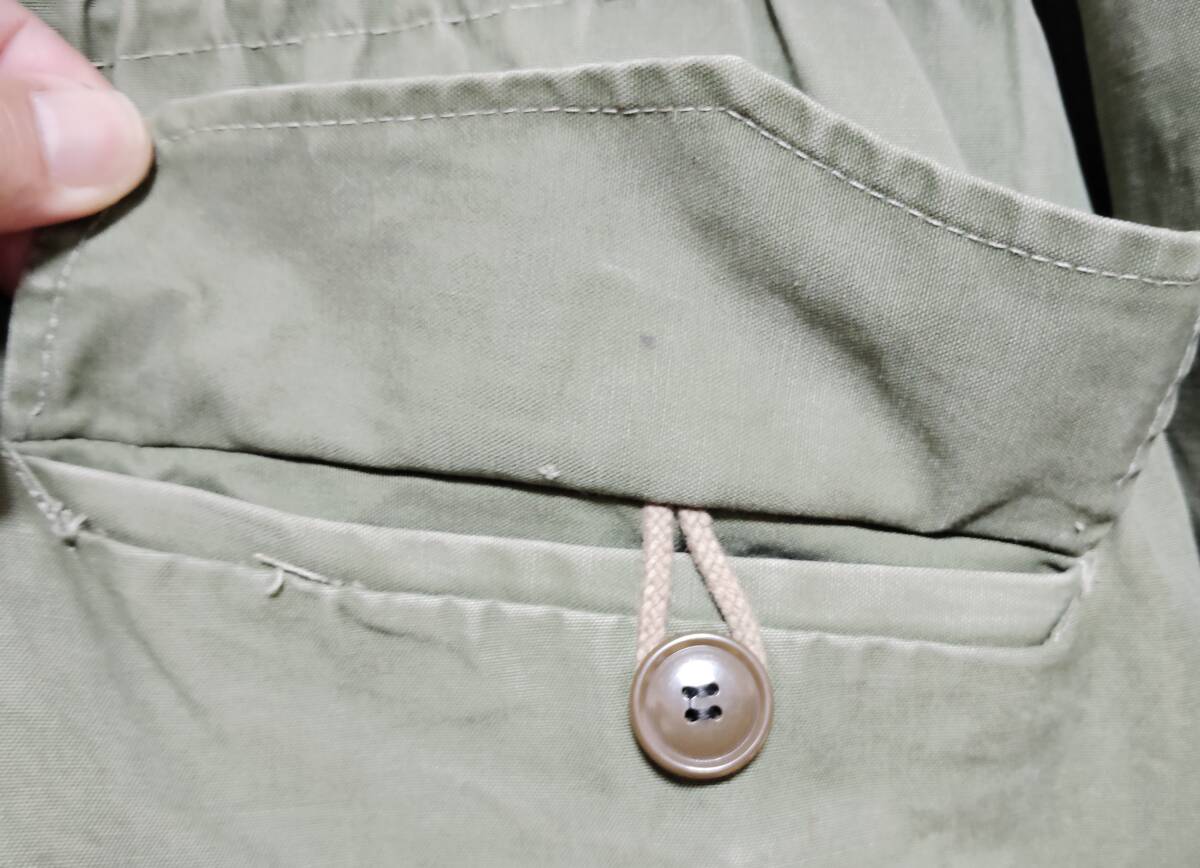 ６０年代 フランス製「BIG CHIEF」 フィールドジャケット フレンチミリタリー　ビンテージ_腰ポケット　フラップ内側