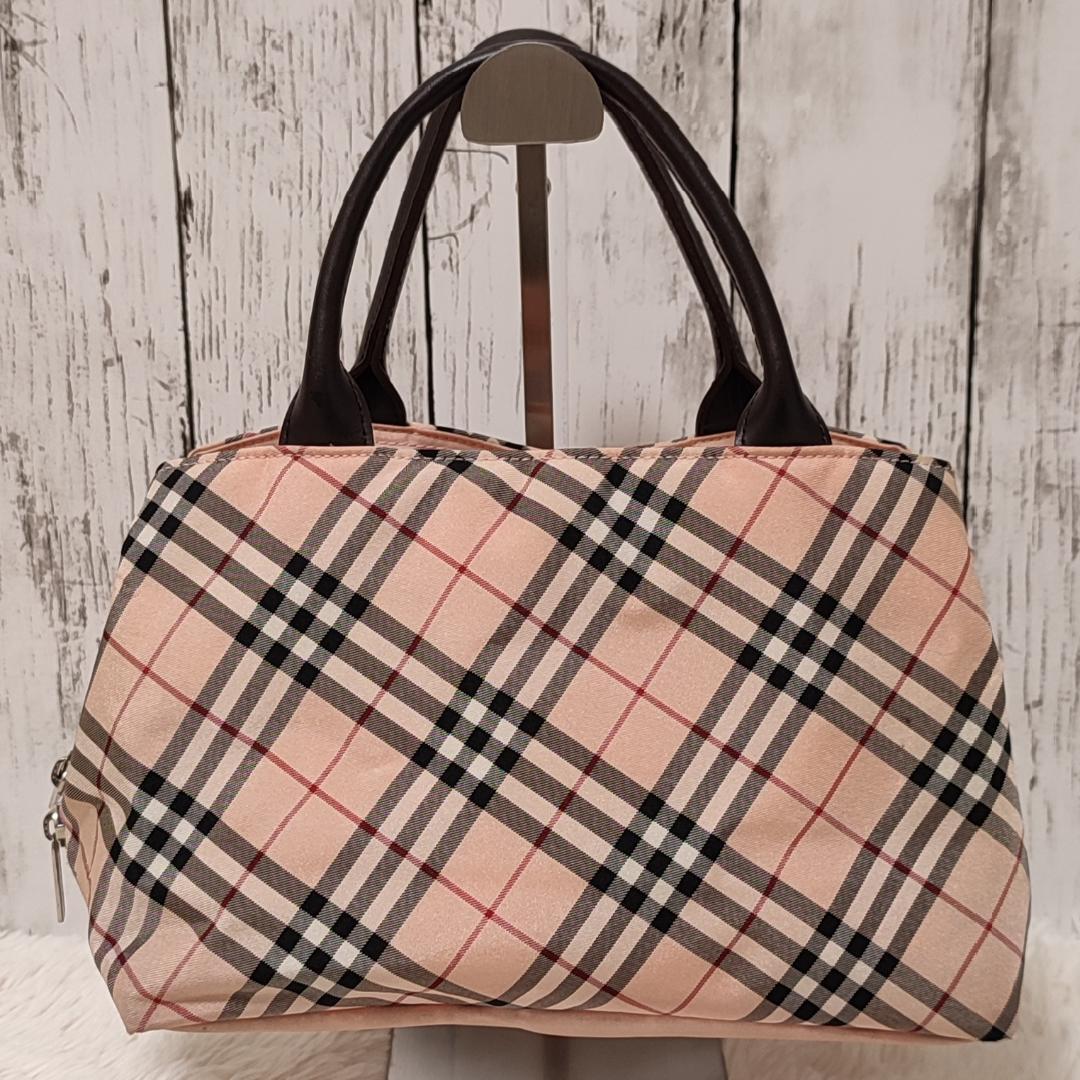 BURBERRY　BLUE LABEL　バーバリーブルーレーベル　ハンドバッグ　ノバチェック　ピンク