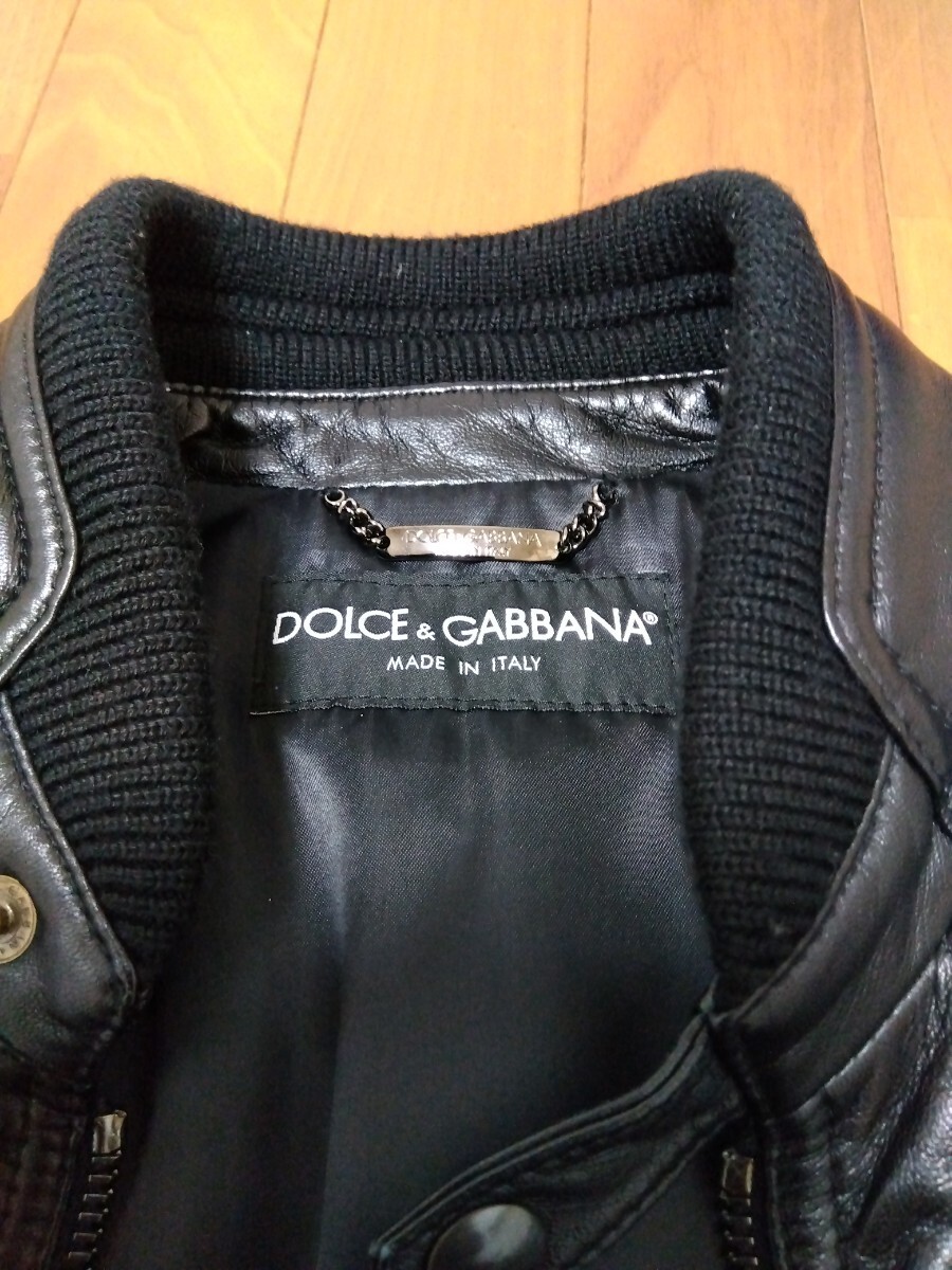 DOLCE&GABBANA ラム レザージャケット 48サイズ_画像7