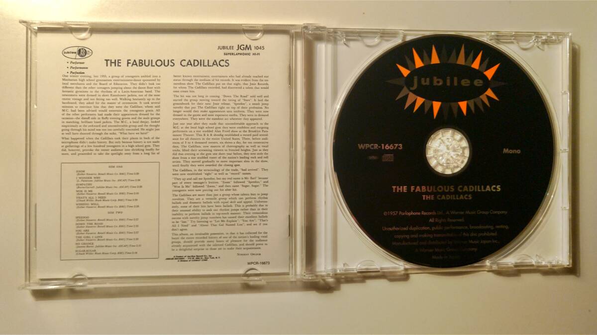 貴重日本盤!CADILLACS/FABULOUS CADILLACS CD DOO WOP ファビュラス キャデラックス ドゥーワップ ロカビリー オールディーズの画像3