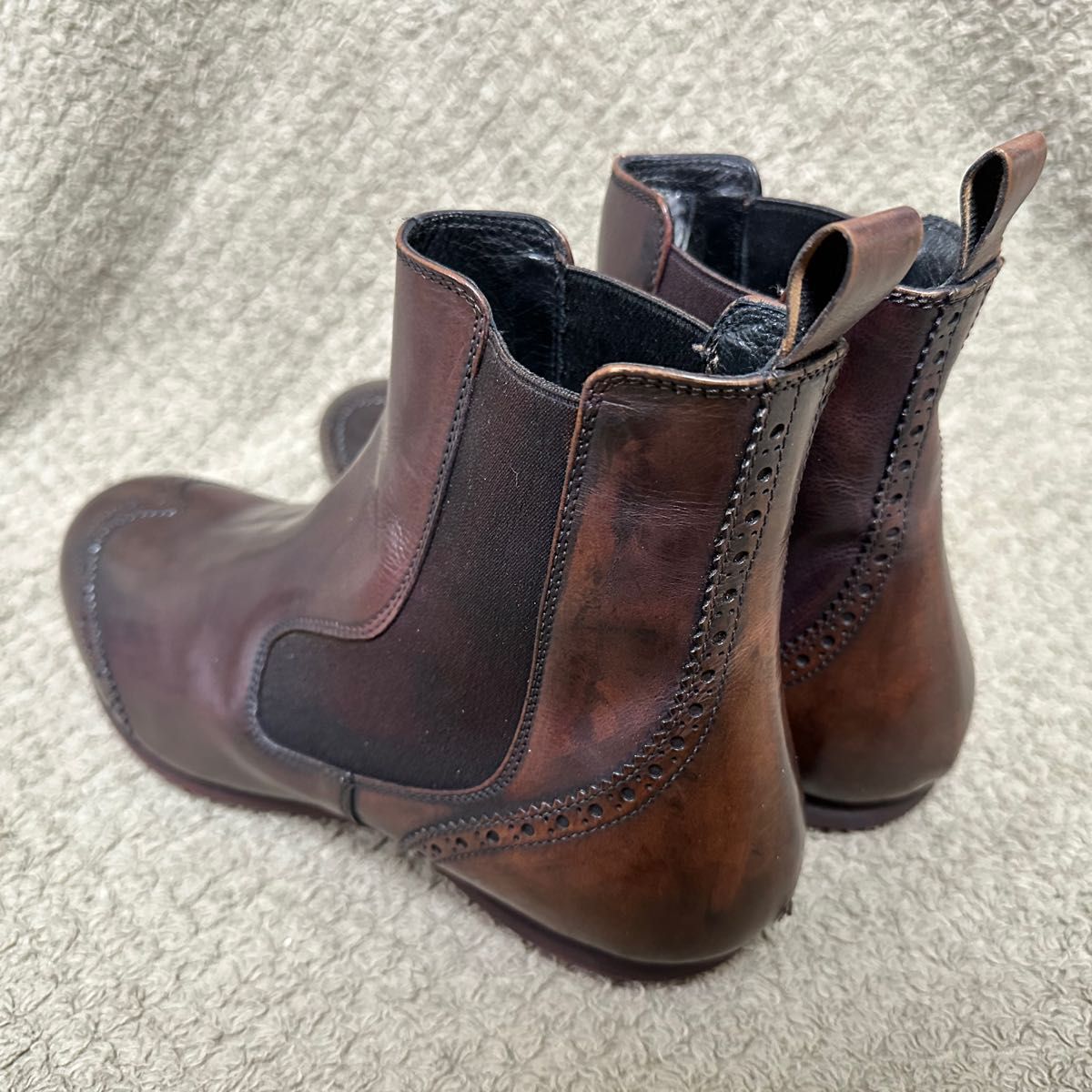 【未使用品】Pantofolo d’oro サイドゴアブーツ/ボルドー/40 【未使用品】Pantofolo d’oro サイドゴアブーツ/ボルドー/40