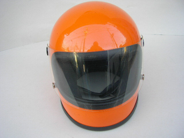☆EST　GT7　オレンジ　族ヘル　ヘルメット　フリーサイズ_画像1