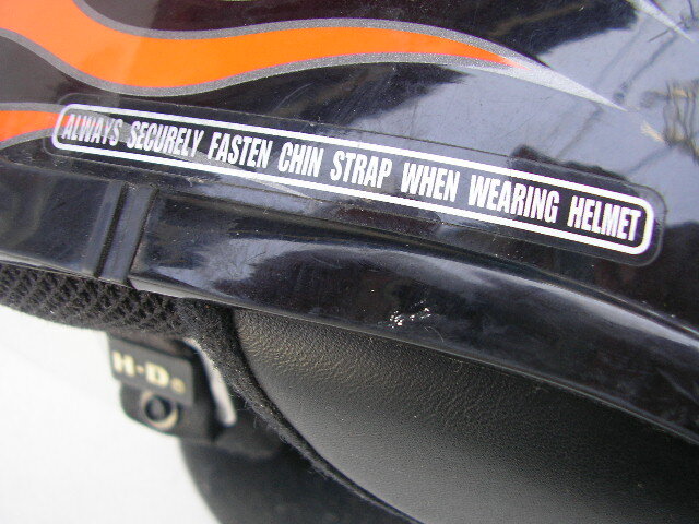 ★DOT ハーレー ファイアーパターン Orange Flame ジェットヘルメット Lサイズの画像4