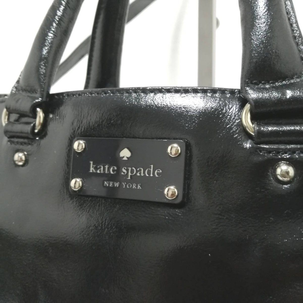 未使用級　kate spade　ケイト・スペード　2wayバッグ　ハンドバッグ　ショルダーバッグ　黒　ブラック　 レザー　