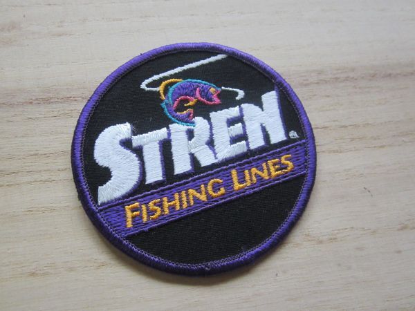 ビンテージ STREN FISHING ストレーン ワッペン/釣り バス釣り タックル 海釣り ベスト キャップ バッグ カスタム 69_画像1