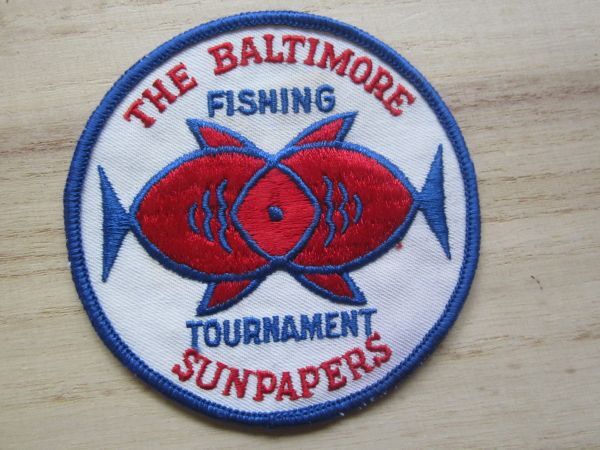 ビンテージ THE BALTIMORE SUNPAPERS FISHING TOURNAMENT ボルティモア フィッシングトーナメント ワッペン/釣り バス釣り タックル 69_画像3