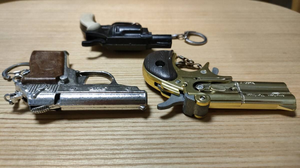 Derringer Model-1 デリンジャー / STAR WALTHER ワルサー / STAR REVOLVER リボルバー　キーホルダー　3個セット　レトロ_画像2