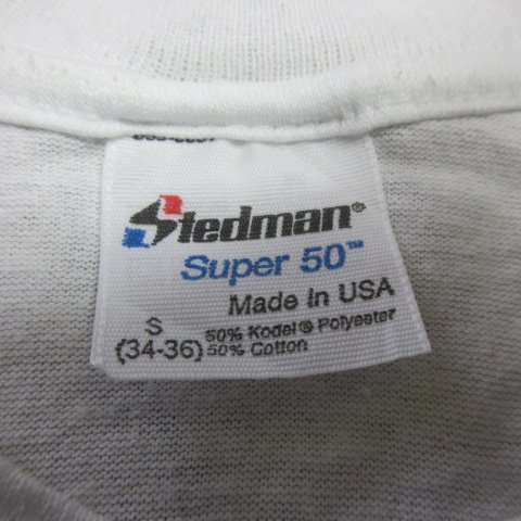 90s USA製　Tシャツ 白　S　1990 フットボール　ビンテージ　オールド　アメカジ　古着　sy1777_画像3
