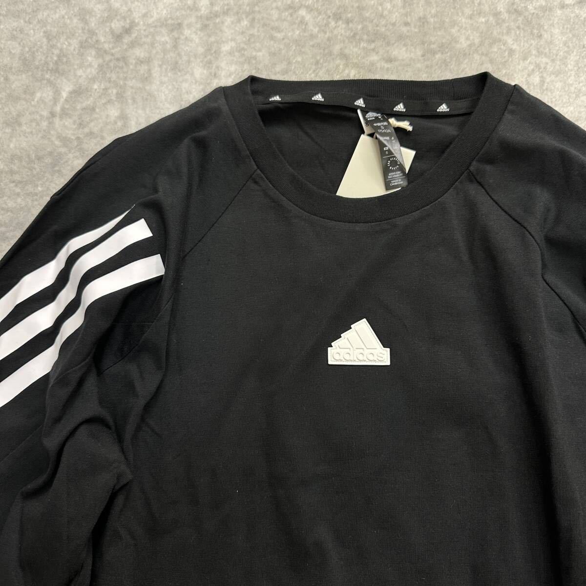 [ дешевый стоимость доставки ]adidas XL размер Adidas long T 2 шт. комплект cut and sewn футболка 3 полоса длинный рукав Future Icon популярный стандартный стандартный товар 