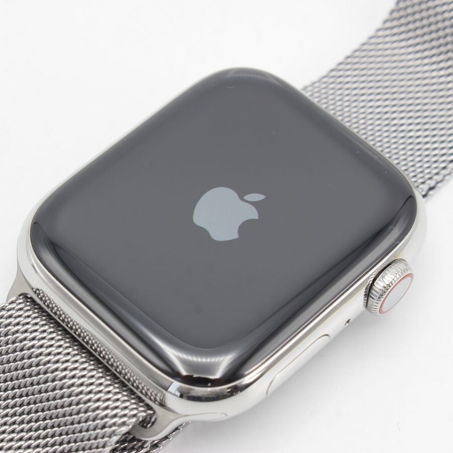 Apple Watch Series 8 GPS+Cellular 45mm MNKJ3J/A シルバーステンレススチールケース/シルバーミラネーゼループ アップルウォッチ 本体の画像4