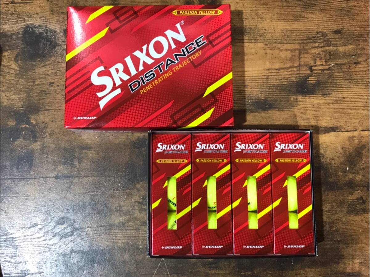 ★ SRIXON スリクソン DISTANCE ディスタンス ゴルフボール 3ダース 36球 PASSION YELLOW イエロー ★の画像2