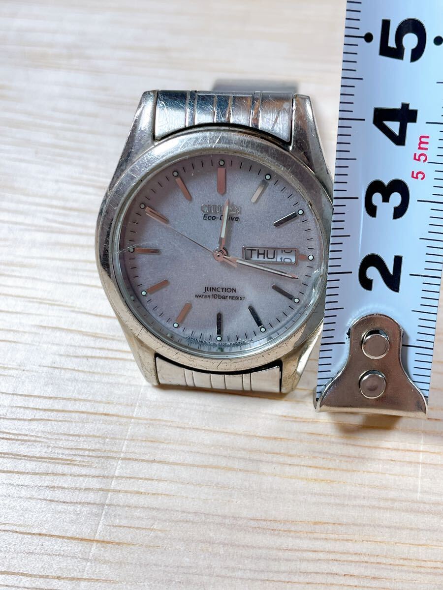 A217 CITIZEN シチズン Eco-Drive JUNCTION 腕時計 未チェックジャンクの画像9