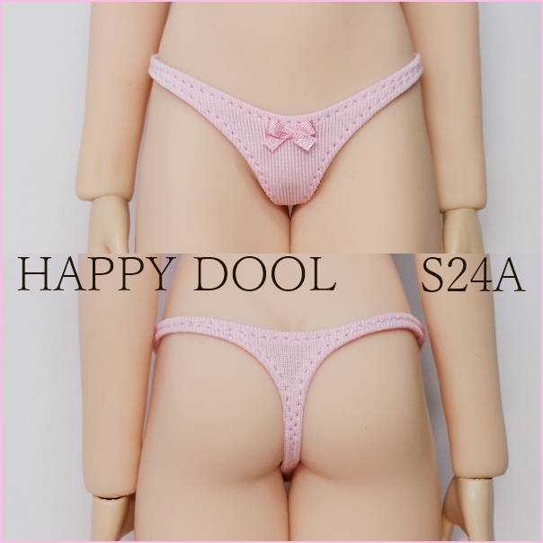 TBLeague 【Happy Doll】S24A ピンク Ｔバックショーツ リボンピンク 1/6 下着 Phicen ファイセン_画像1