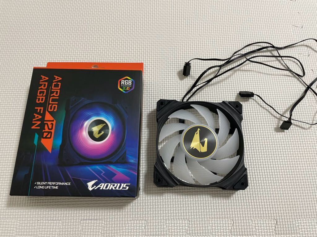 Gigabyte AORUS 120mm スリーブベアリング ARGB ケースファン ブラック_画像1