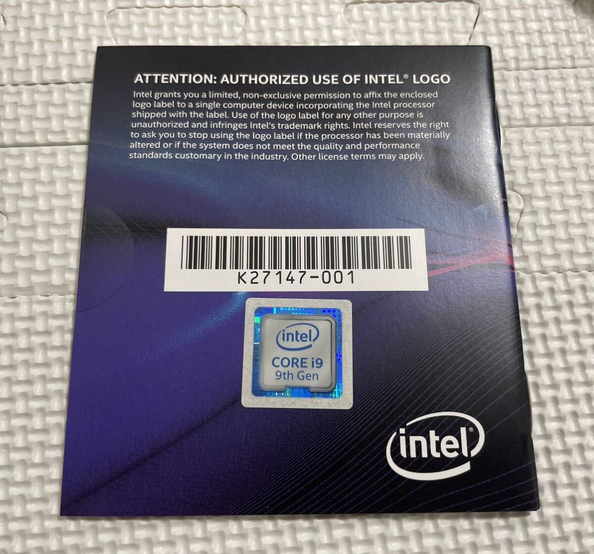CPU Intel Core i9 9900K 3.6GHz BOX 8コア16スレッド CoffeeLake インテル 動作確認済み_画像6