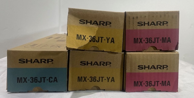 【大阪発】【SHARP】純正未使用トナー ☆MX-36JT 4色 (CA×1、MA×2、YA×2) 5本セット ☆ （5706）_画像2