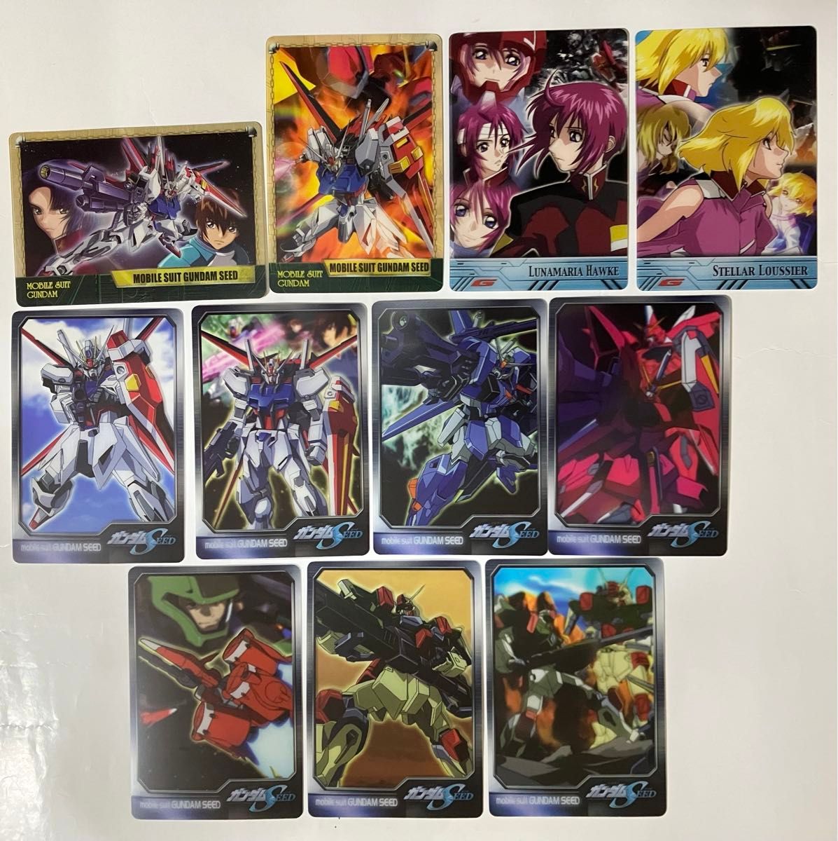 11枚 森永製菓 ガンダムウエハースチョコ クリアカード SEED DESTINY 総集編 キラ アスラン ルナマリア ステラ