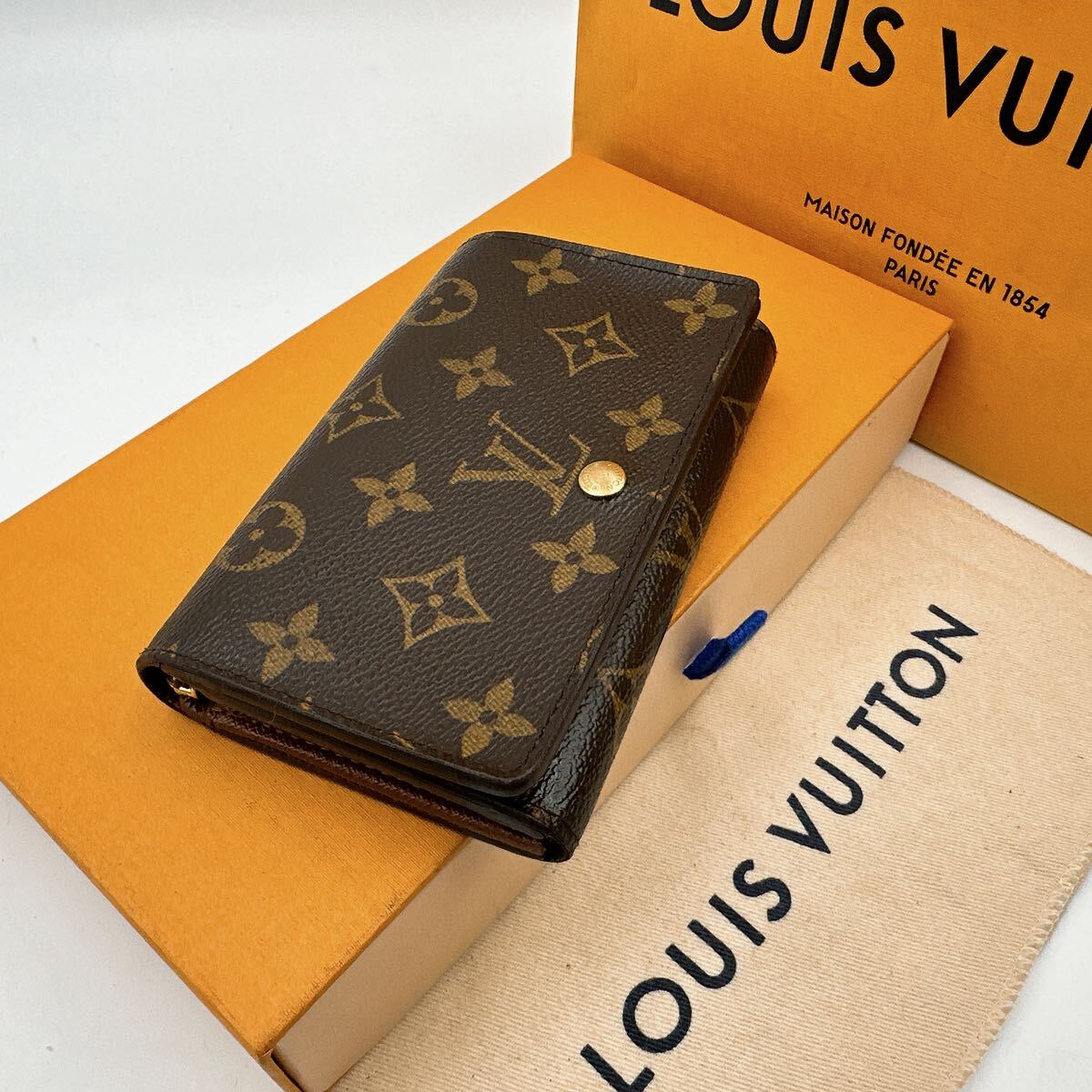 2631【美品】LOUIS VUITTON ルイヴィトン モノグラム ポルトモネ ビエトレゾール 二つ折り財布 L字ファスナー M61730/CA0034