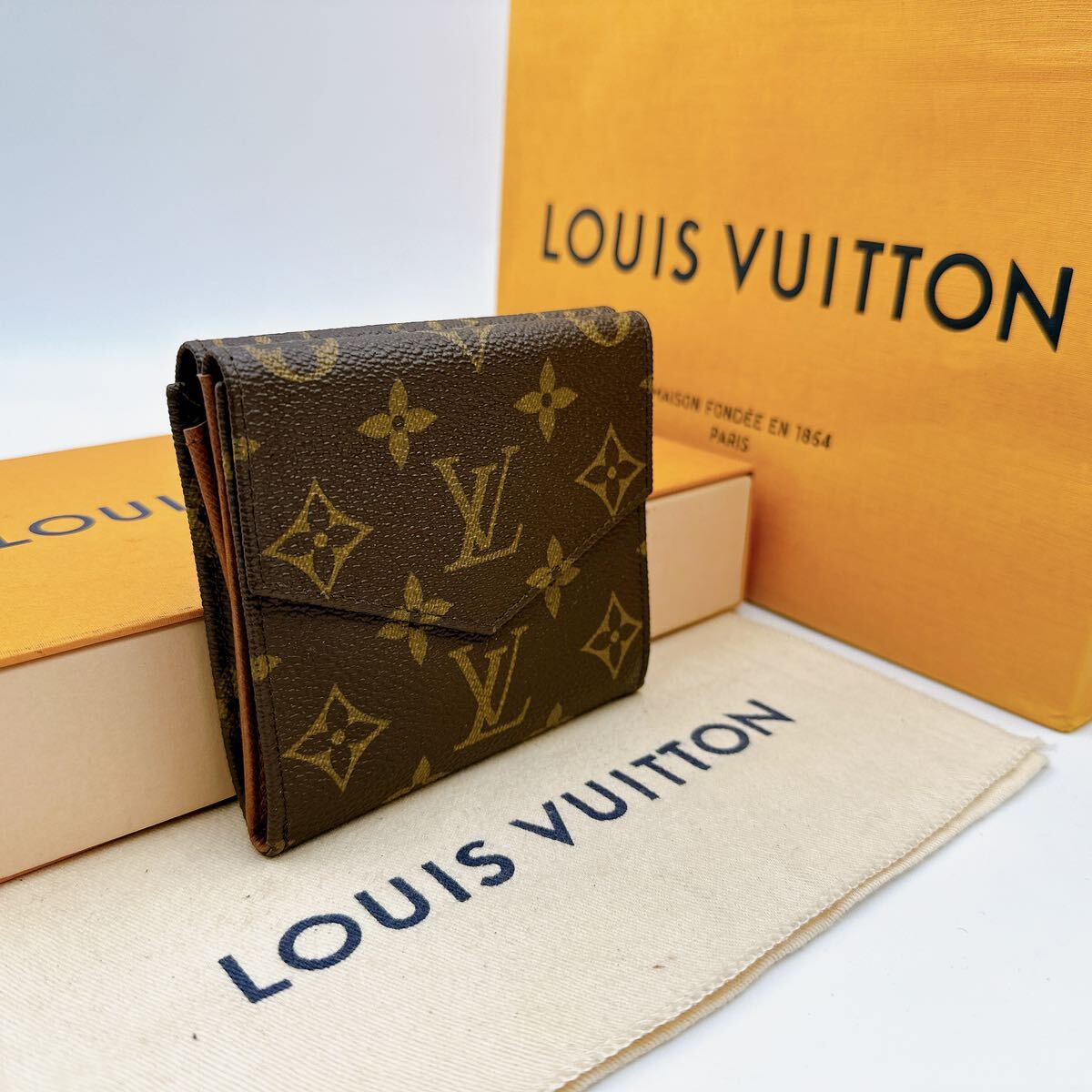 2660【極美品】LOUIS VUITTON ルイヴィトン モノグラム ポルトモネ ビエ カルトクレディ 三つ折り財布 ウォレット M61660/881AN_画像2