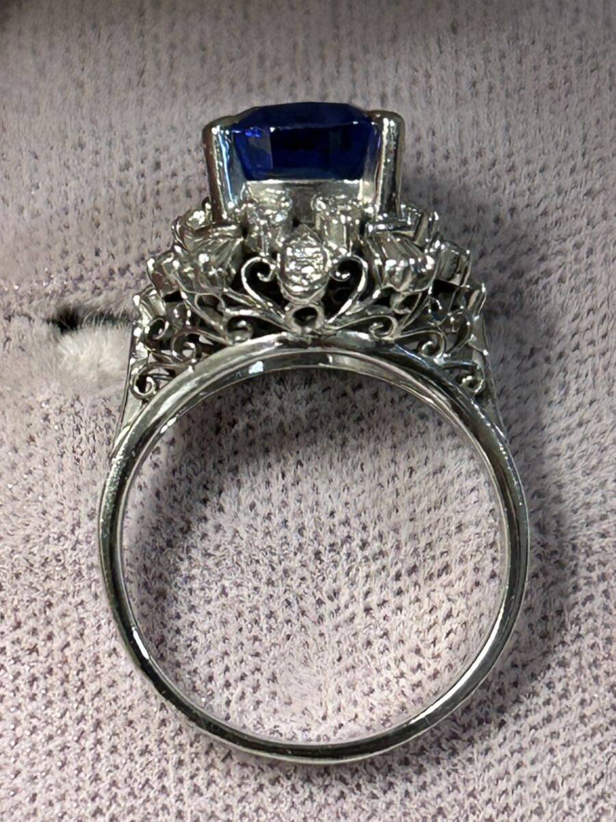 大丸購入 リング 指輪 タンザナイト ダイヤモンド 16号 Pt900 プラチナの画像3