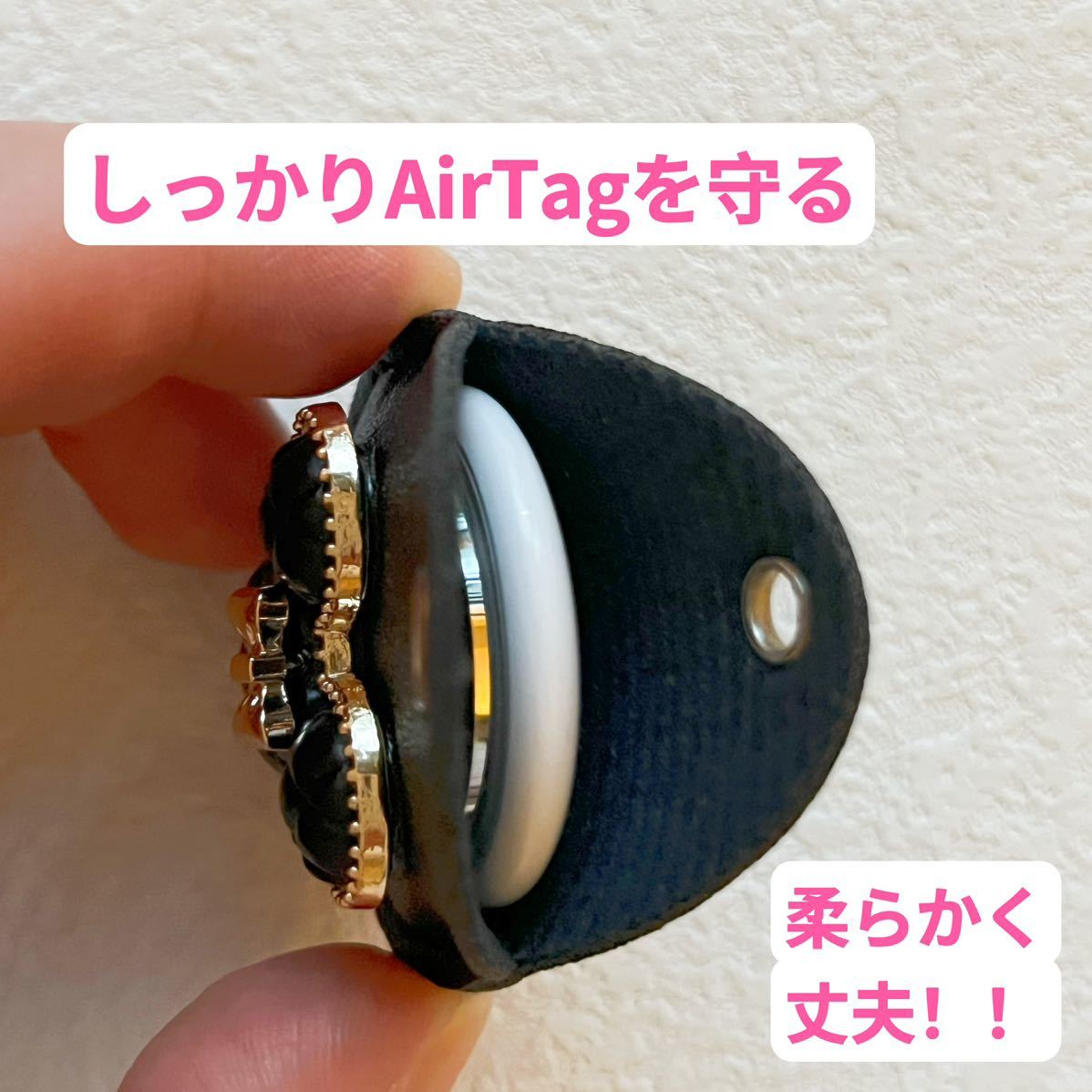 AirTagエアタグ 保護ケースカバー 収納 キーホルダー キーリング czダイヤ_画像7