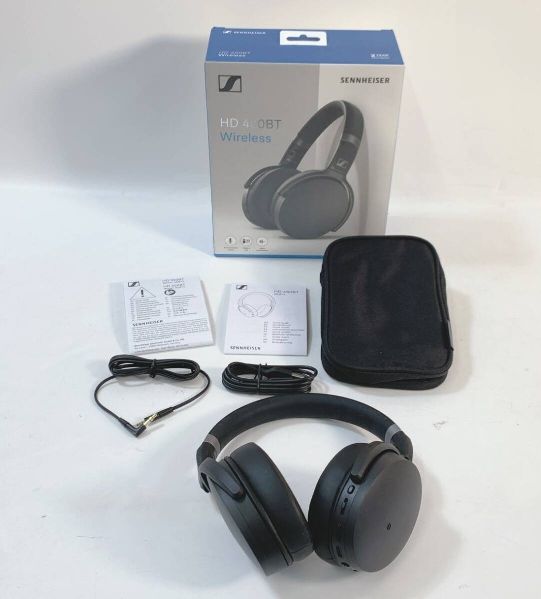 ゼンハイザー Sennheiser ワイヤレスヘッドホン bluetooth HD 450BT ブラック ノイズキャンセリング_画像1