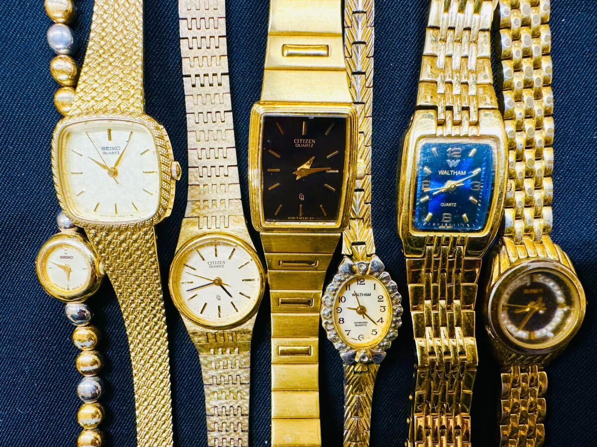 ゴールドカラーのみ 腕時計 140本 大量 LONGINES SEIKO BULOVA WALTHAM CITIZEN ELGIN AUREOLE BUREN klaeuse ALBA 等まとめてセット F100_画像2