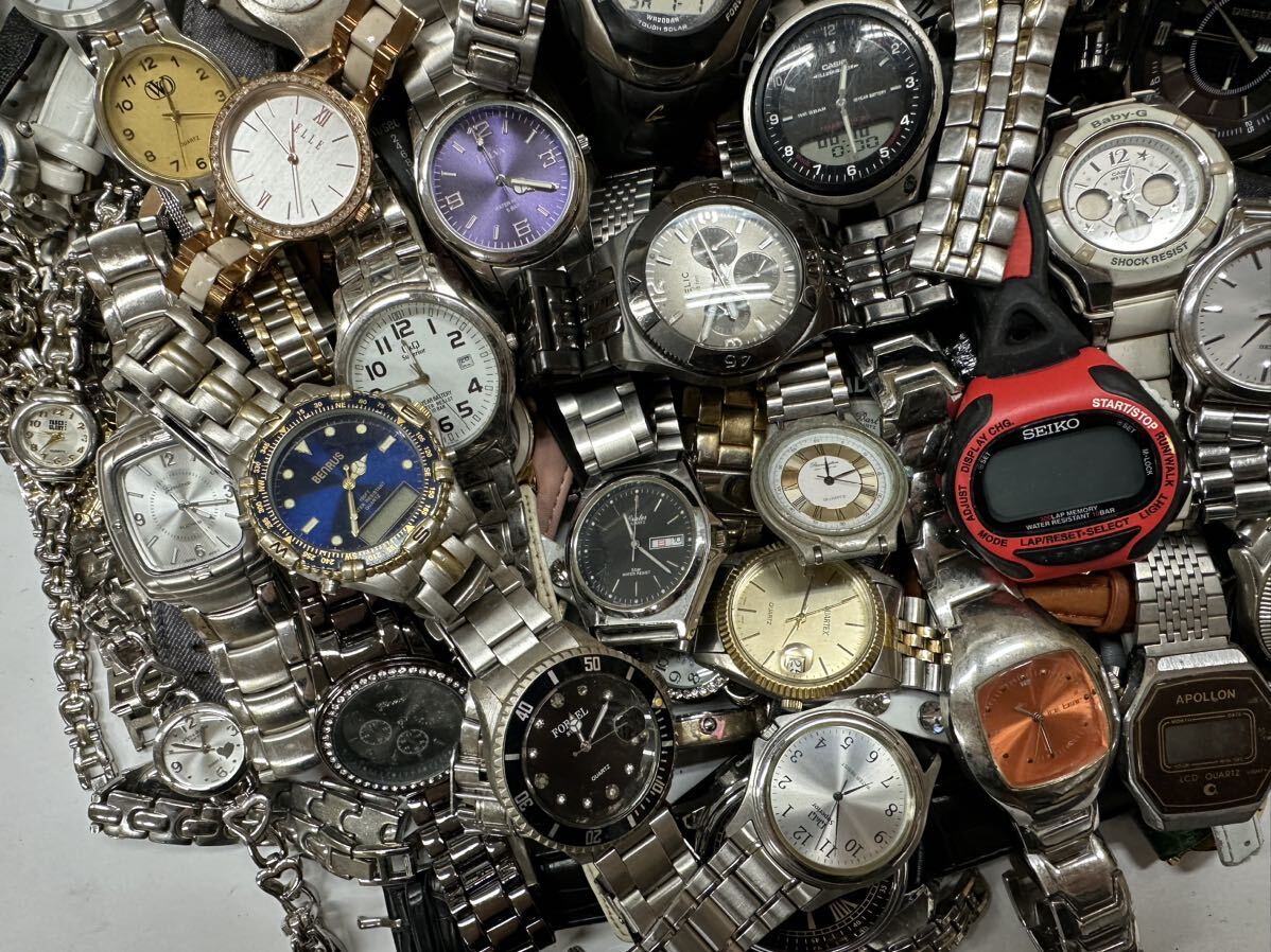 腕時計 大量 200本 個 点 セット まとめて 時計 SEIKO CITIZEN CASIO DIESEL REGUNO SKAGEN FOSSIL 等 ジャンク F142_画像6
