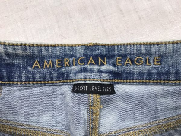 アメリカンイーグルアウトフィッターズ AMERICAN EAGLE OUTFITTERS ケミカルウォッシュ ダメージ ショート ハーフ デニム パンツ メンズ 28_画像2