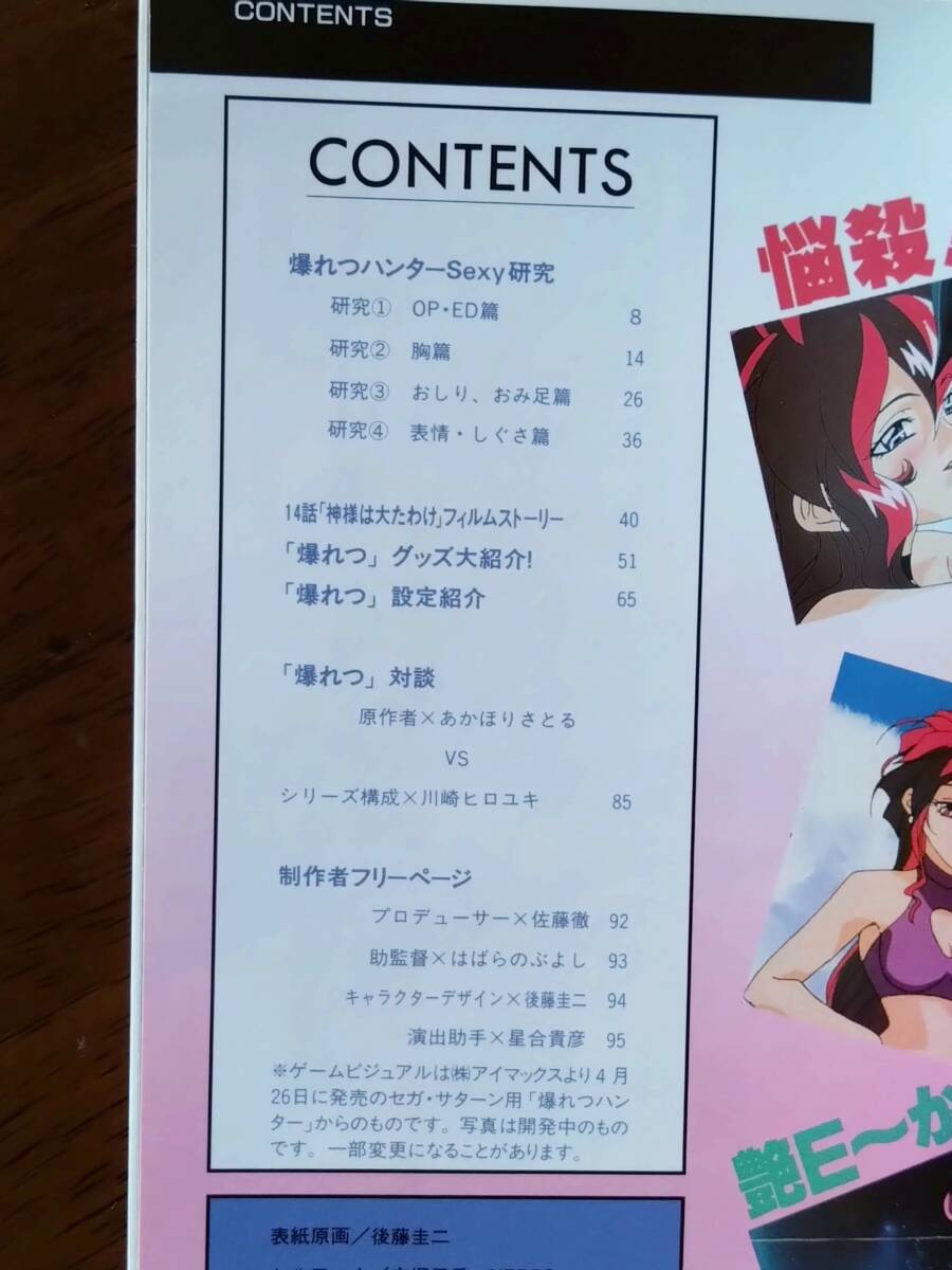 ◎「爆れつ せくしいハンター」TVアニメ完全 ビジュアルブック あかほりさとる 川崎ヒロユキ 初版の画像3
