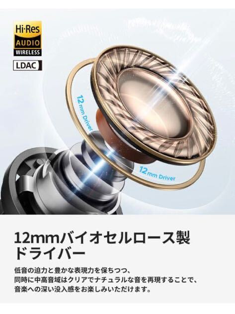 604) SOUNDPEATS Capsule3 Pro ワイヤレスイヤホン ハイレゾ LDAC対応 Bluetooth 5.3 最大52時間再生 ANC アクティブノイズキャンセリングの画像5