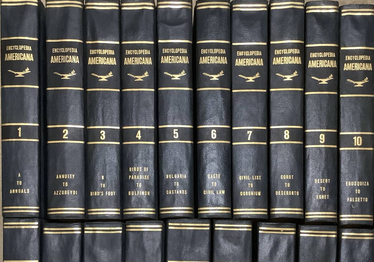 〔8H〕ENCYCLOPEDIA AMERICANA 1～30巻(全巻) まとめて セット 洋書 ディスプレイアメリカーナ 辞書 辞典 _画像2