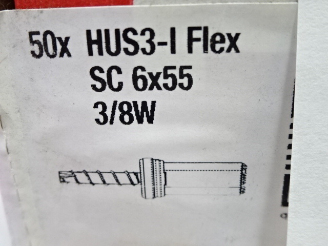 56-85/HILTIヒルティ 50x HUS3-1 Flex SC 6x55 3/8W メカニカルアンカー アンダーカット ねじ込み式 建築資材 大工用品 未使用_画像2