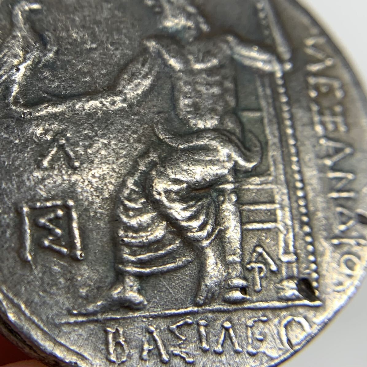 古代ギリシャ古銭　アポロ　テトラドラクマ銀貨　アッティカアテネ　約16.70g 稀少・前期タイプ　硬貨コインコレクション　G/88_画像4