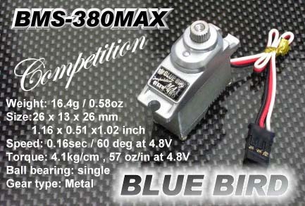BLUE BIRD servo BMS-380MAX preliminary metal gear attaching 