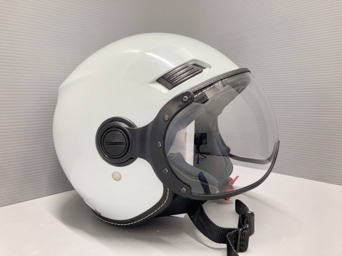 100 MARUSHIN／パイロットヘルメット 全排気量対応 MS-340 パールホワイト Lサイズ(SAFIT マルシン JET FIGHTER ジェットヘルメットの画像2