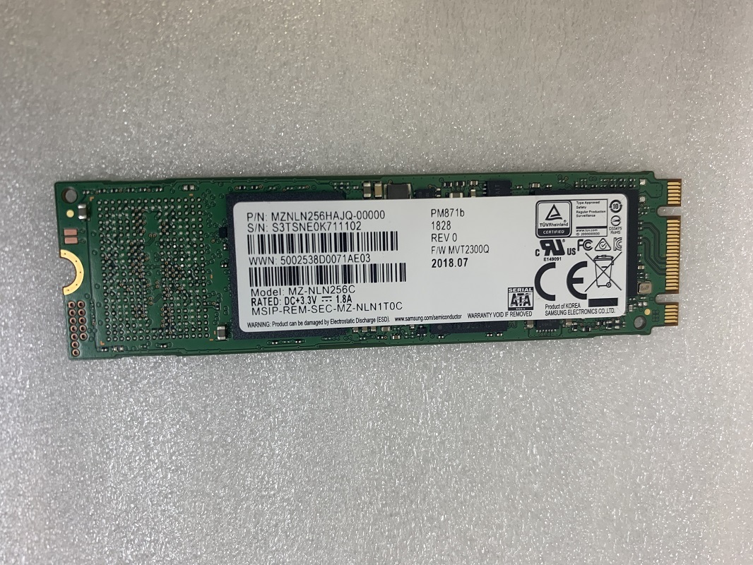 M.2 SATA SSD256GB SAMSUNG M.2 SSD MZ-NLN256C SSD256GB M.2 256GB MGF 2280_画像1