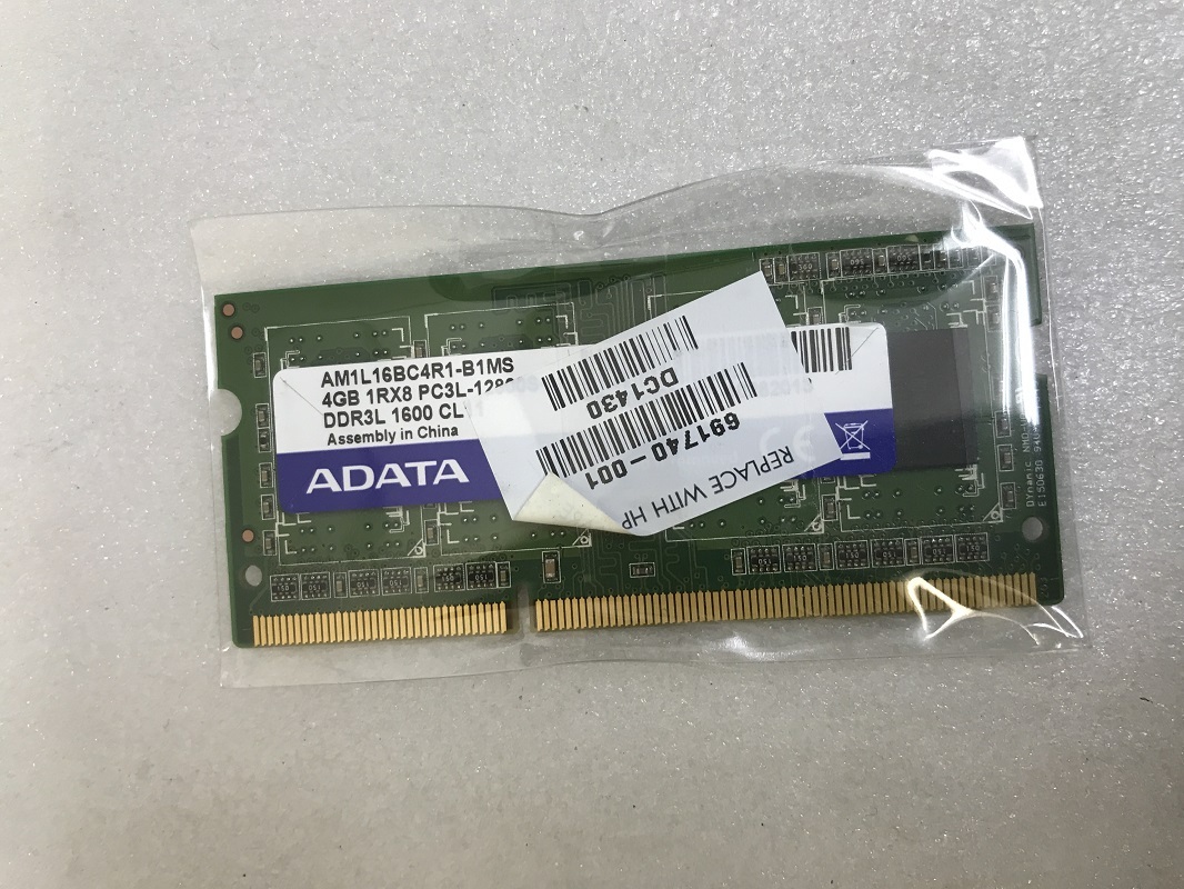 ADATA PC3L-12800S 4GB DDR3L-1600 4GB DDR3L ノートパソコン用メモリ 中古メモリ　動作確認済み_画像4