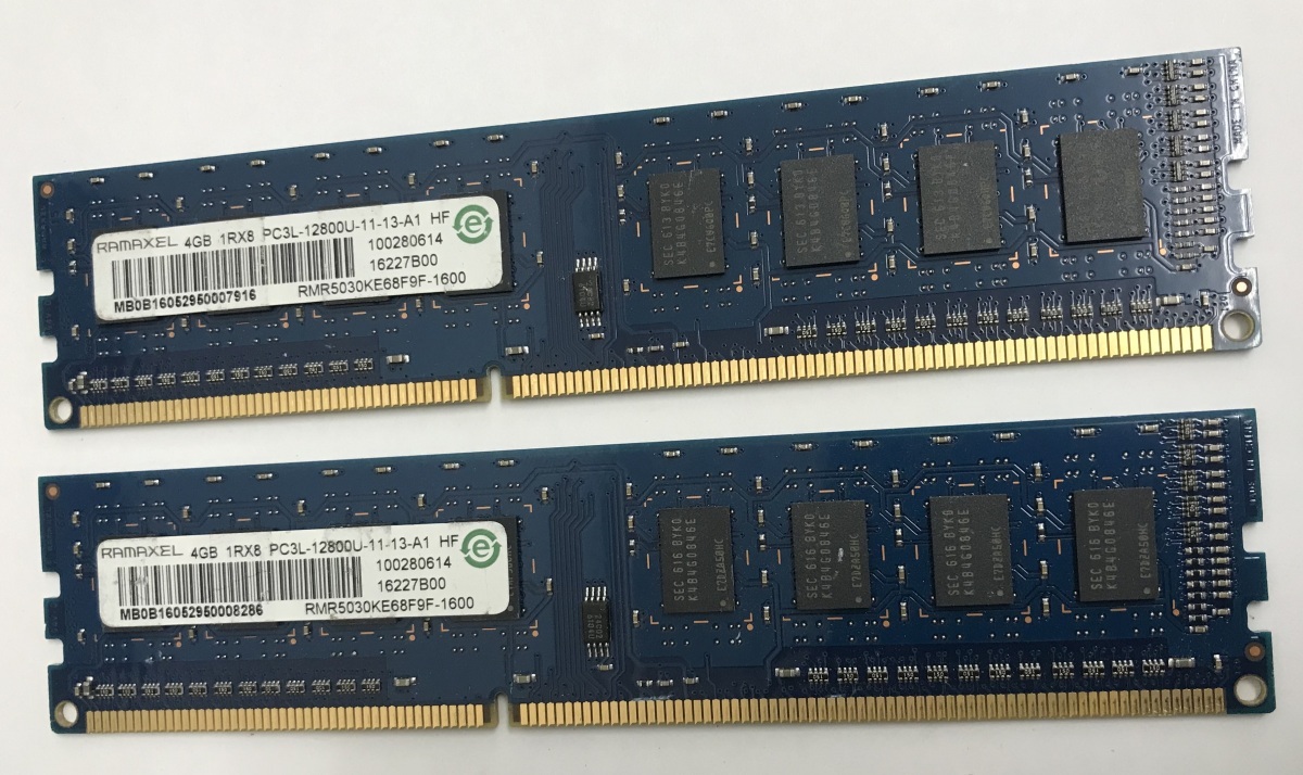 RAMAXEL 1RX8 PC3L-12800U 8GB 4GB 2枚 8GB DDR3L デスクトップ用メモリ 240ピン ECC無し DDR3L-1600 4GB 2枚 DDR3L DESKTOP RAMの画像1
