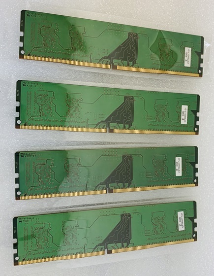 MICRON 1Rx16 PC4-2666V 4GB 4枚組 1セット 16GB DDR4 デスクトップ用メモリ 288ピン ECC無し DDR4- PC4-21300 4GB 4枚 16GB DDR4 RAMの画像3